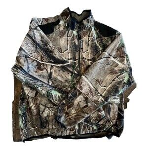 Rivers West Camo Frontier Jacket Real Tree Mens Sz 2XL FLAW Fleece